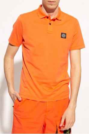 Stone island best sale orange polo